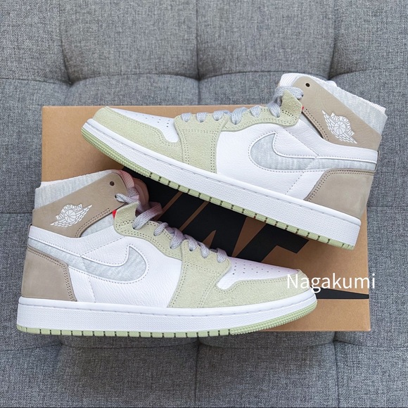 🫒 Nike Air Jordan 1 High Olive green shoes - Picture 3 of 4